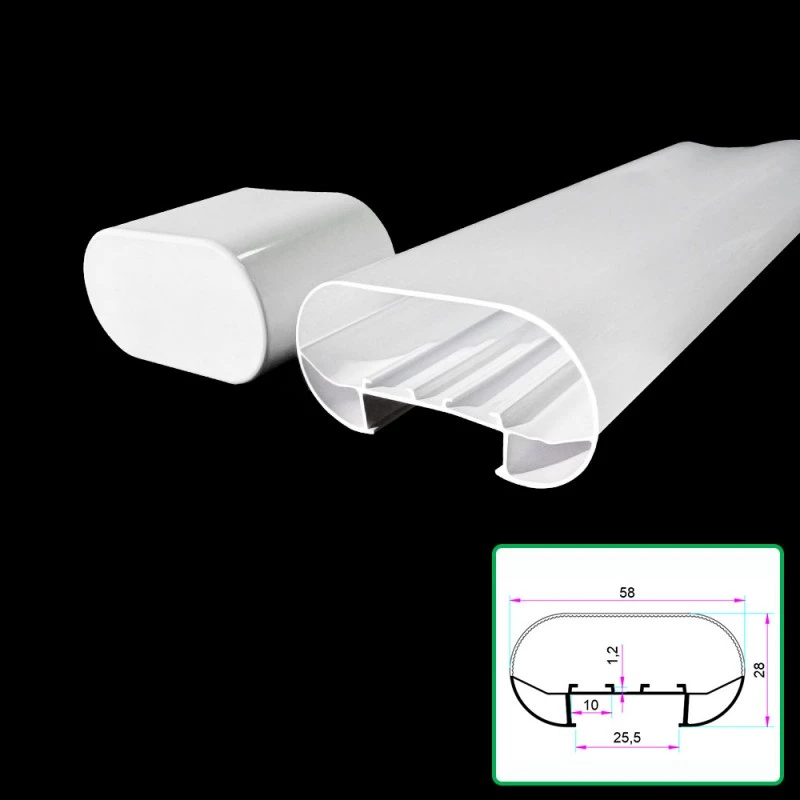 Gehäusesatz für extrudierte Reinigungslampen