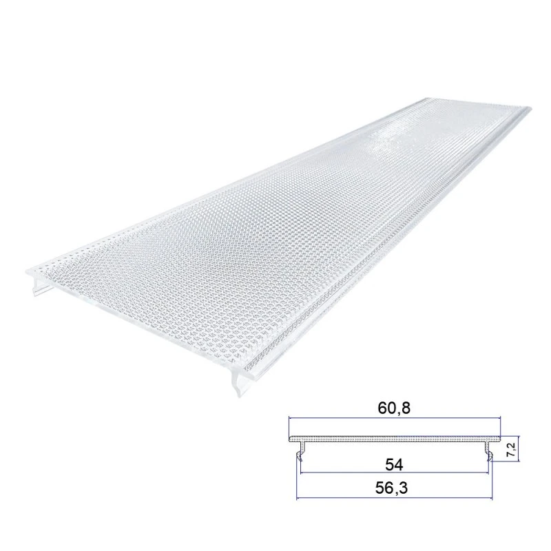 Extrudierter Lampenschirm aus Polycarbonat mit Rautenmuster